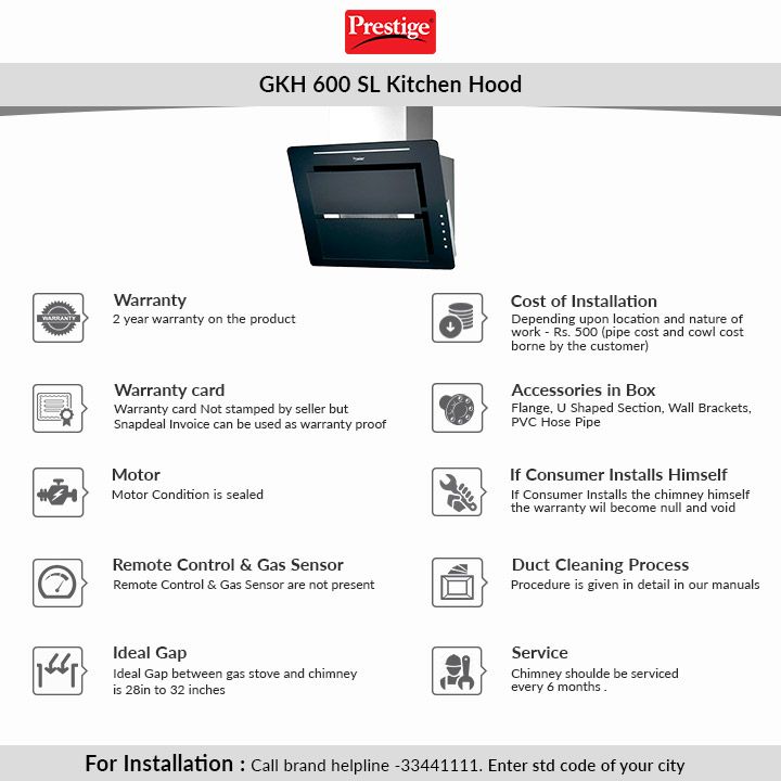 Prestige Gkh 600 Sl Kitchen Hood Price In India Prestige Gkh 600 Sl Kitchen Hood