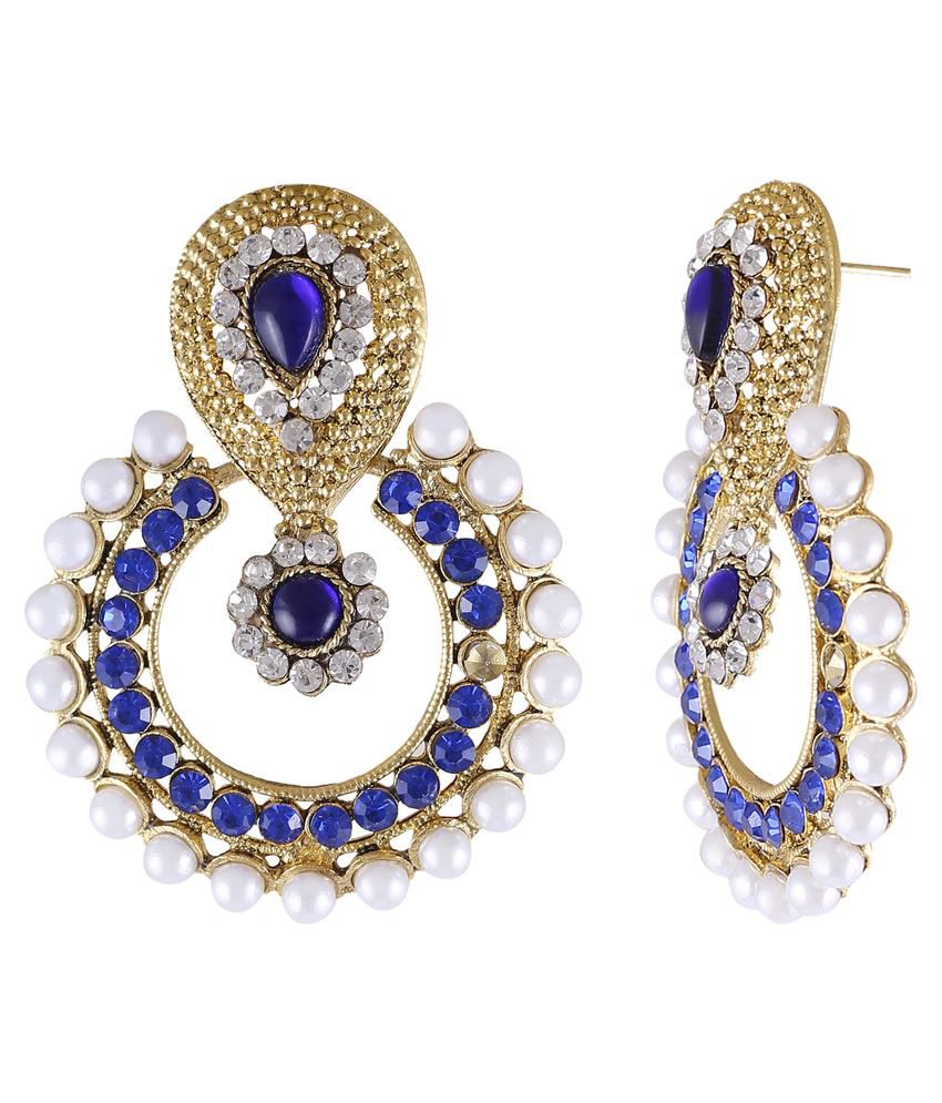 Jai Shree Multicolour Brass Chandelier Earrings - Buy Jai Shree ...