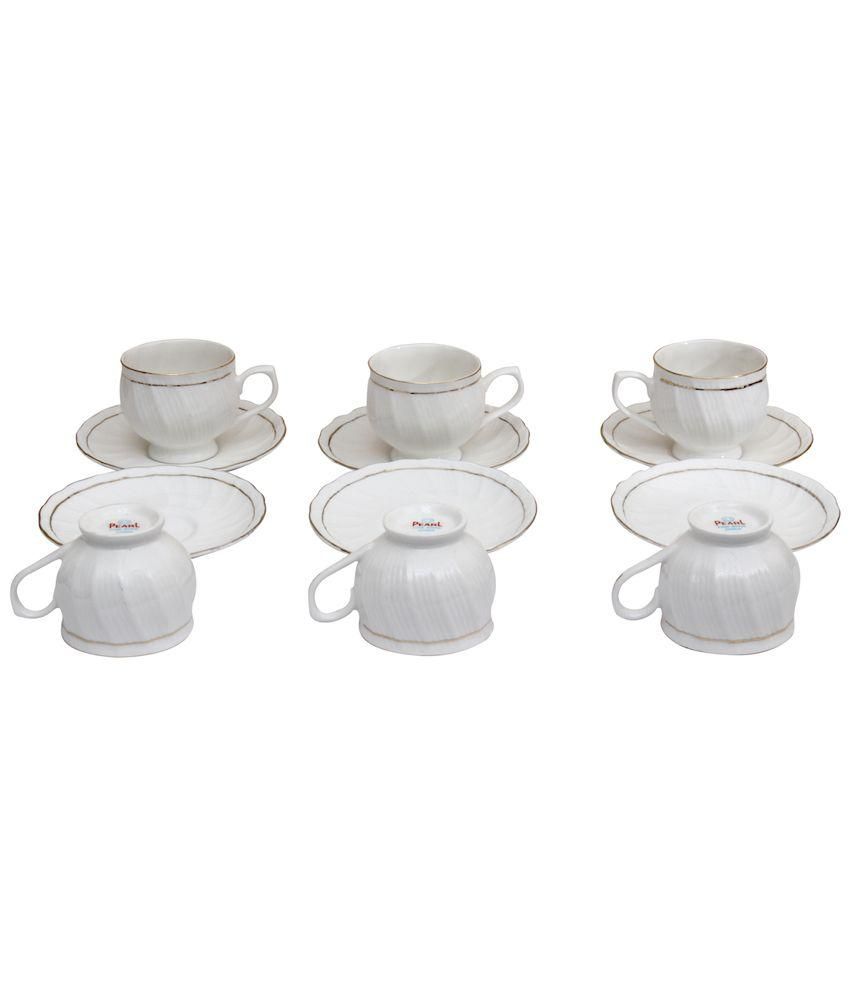 Pearl White Tableware Serving Tea Set Tea Kettle Tea Pot Set of 15