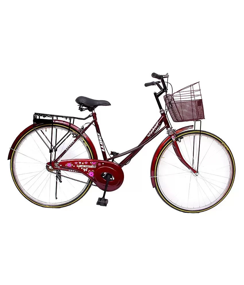 Jyoti Maroon Lady Butterfly Bicycle Buy Online at Best Price on Snapdeal