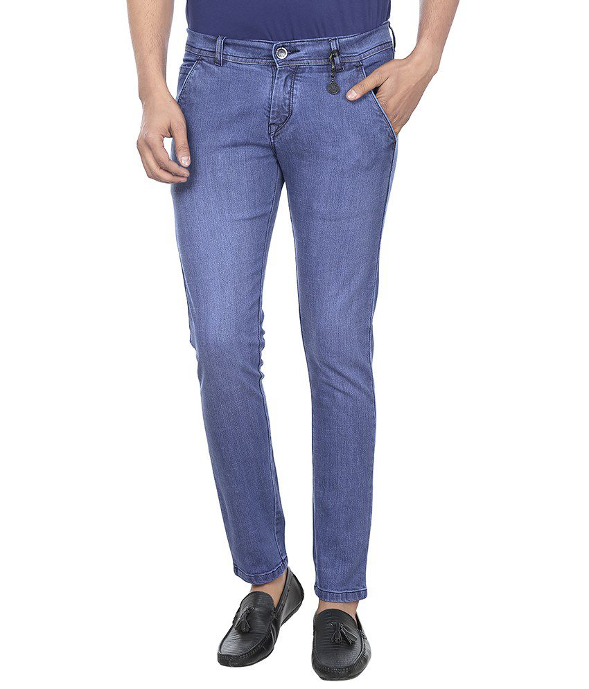 FLU Blue Slim Fit Jeans - Buy FLU Blue Slim Fit Jeans Online at Best ...