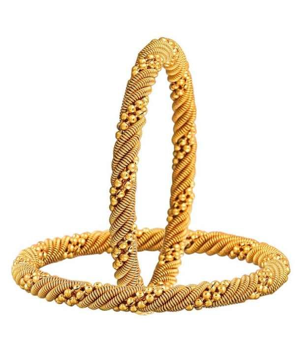     			Zeneme Gold Plated Bangles