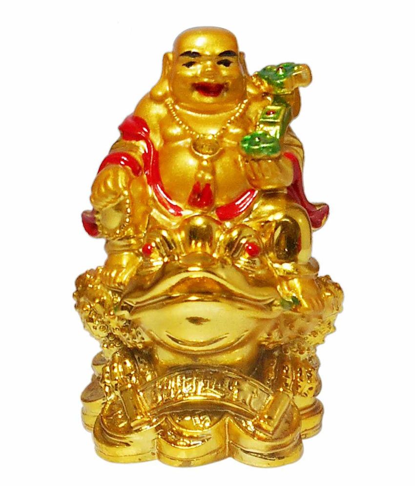 Vastu Art Yellow Resin Vastu / Feng Shui / Small Laughing Buddha ...