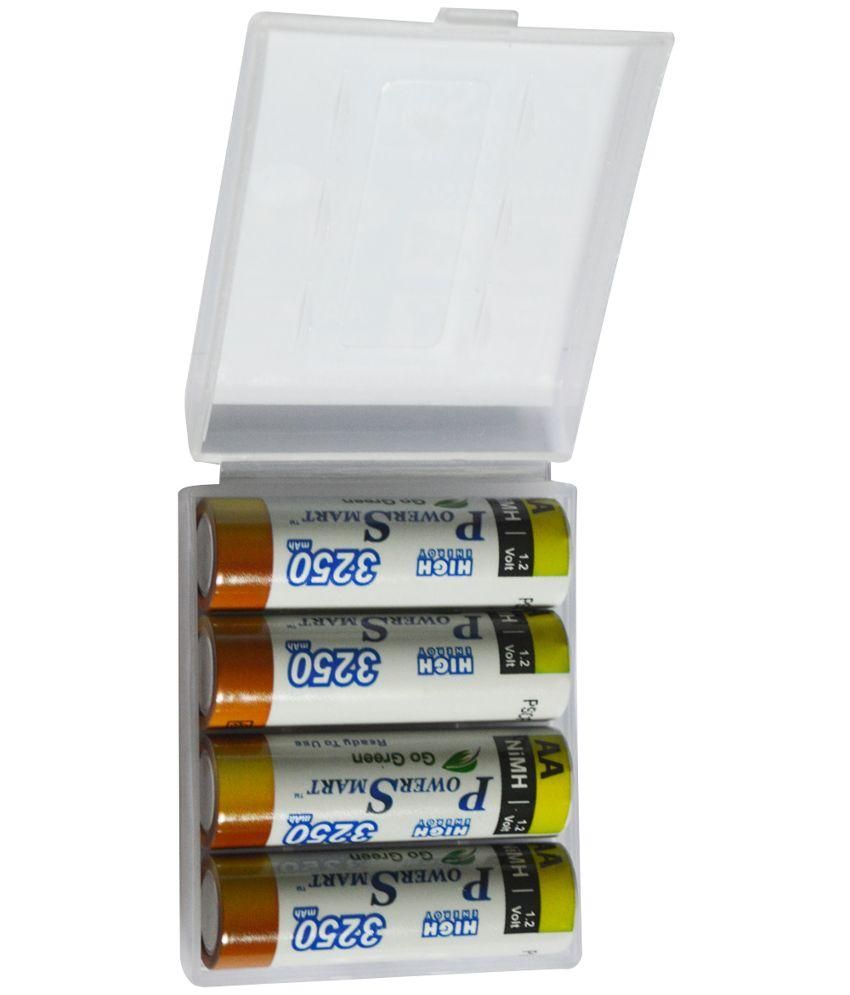 Power Smart 3250 mAh AA Rechargable NiMH Batteries Price in India- Buy ...