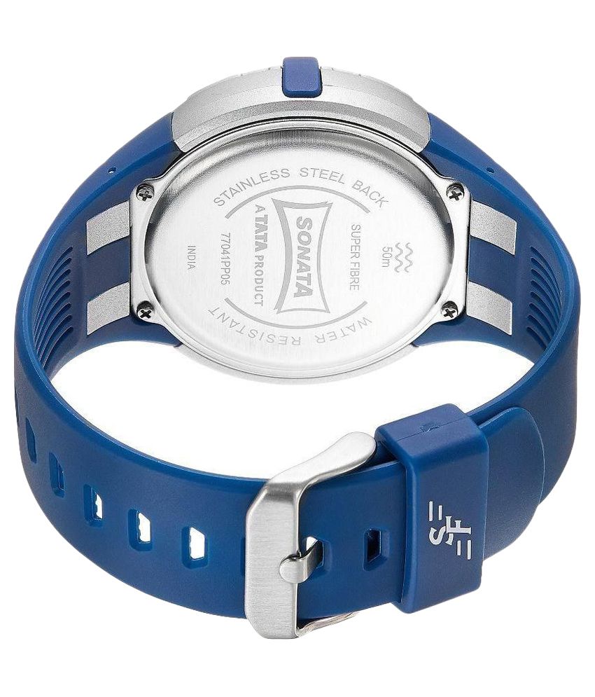 navy blue digital watch