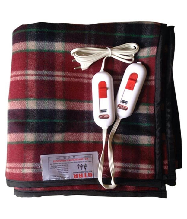 MM Blankets Multicolor Double Bed Woolen Electric Blanket Buy MM