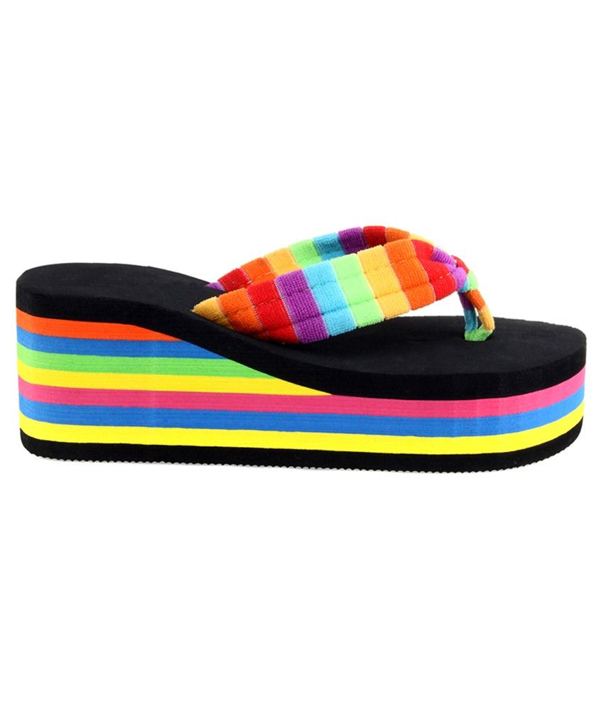 Shoe Lab Multi Color Platforms Heels Price in India Buy Shoe Lab Multi