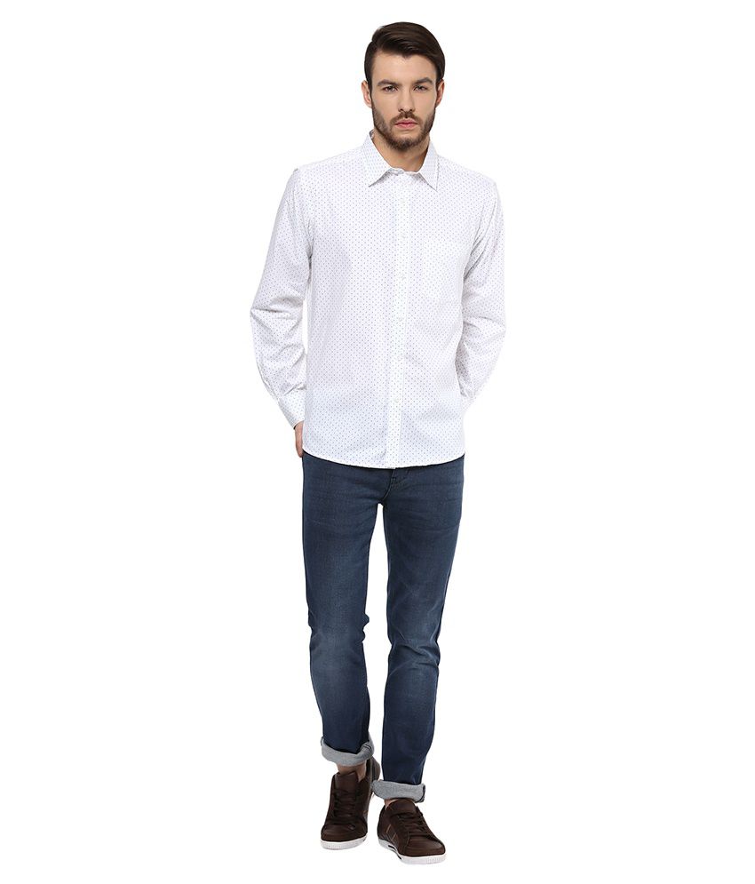 Dennison White Casuals Slim Fit Shirts - Buy Dennison White Casuals ...