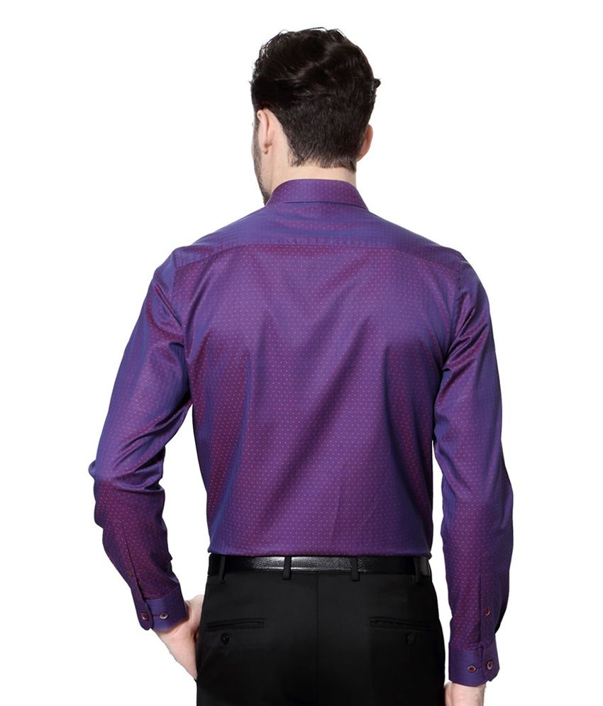 Peter England Purple Partywear Slim Fit 