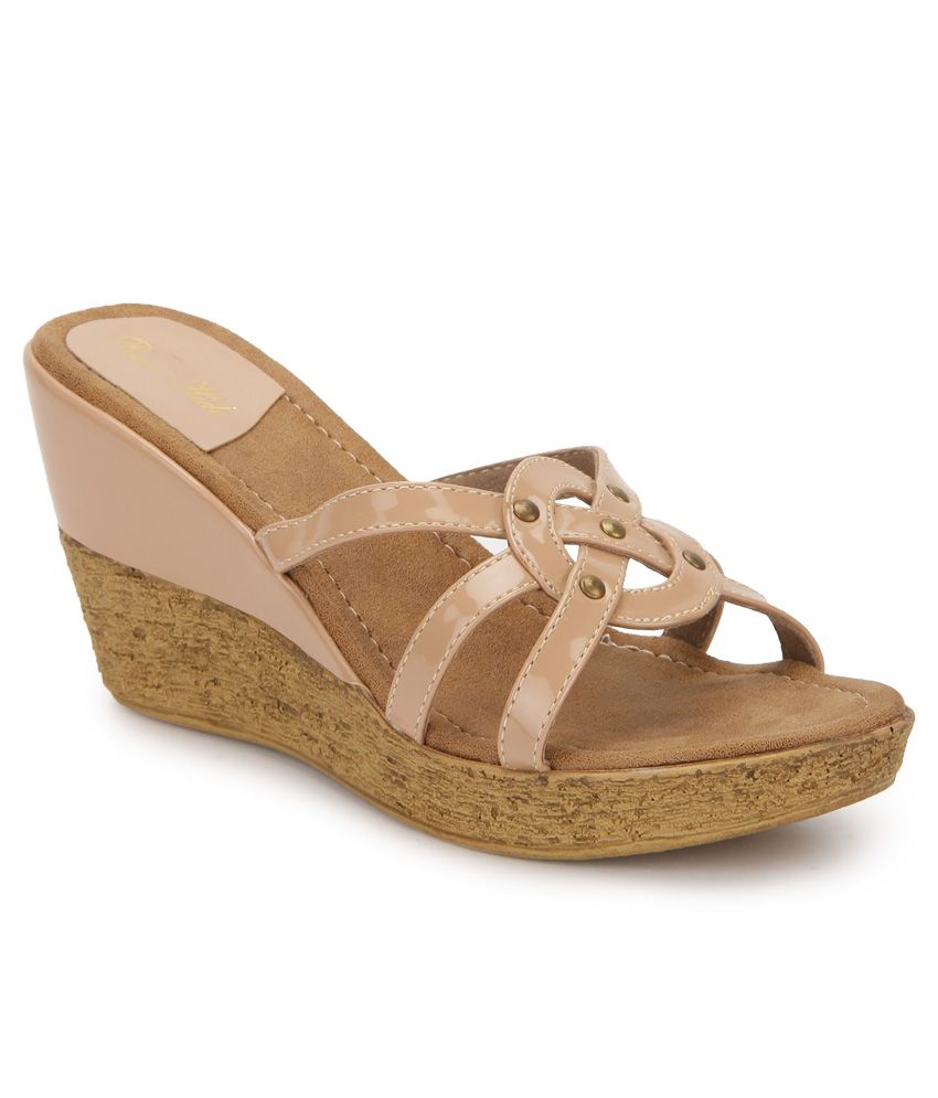 Raw Hide Beige Wedges Heels Price in India Buy Raw Hide Beige Wedges