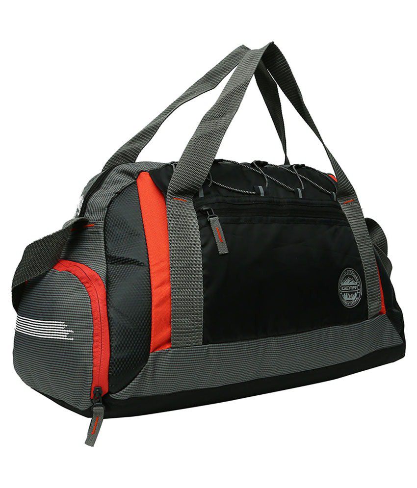 Gear Grey & Black Polyester Duffle Travel Bag - Buy Gear Grey & Black ...