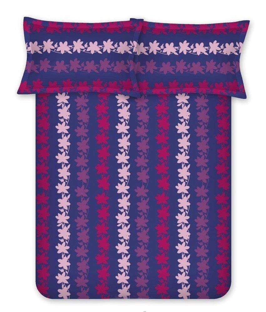 Bombay Dyeing Blue & Red Element Double Bedsheet with 2 Pillow Covers