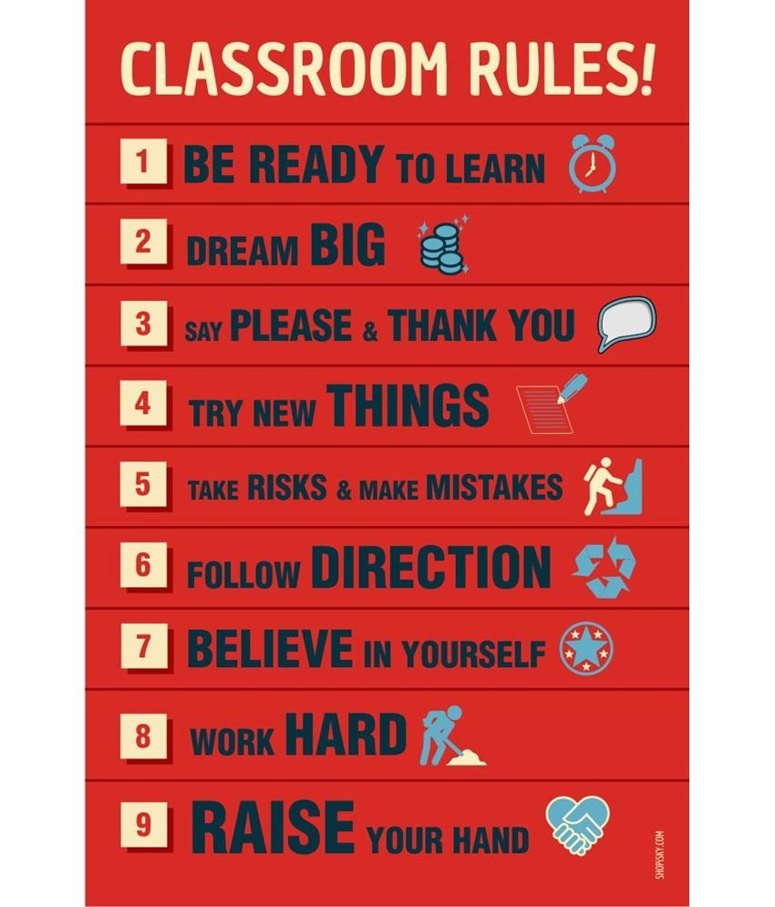 Pick You Multicolour Classroom Rules Wall Sticker Buy Pick You pick-you-multicolour-classroom-rules-wall-sticker-buy-pick-you