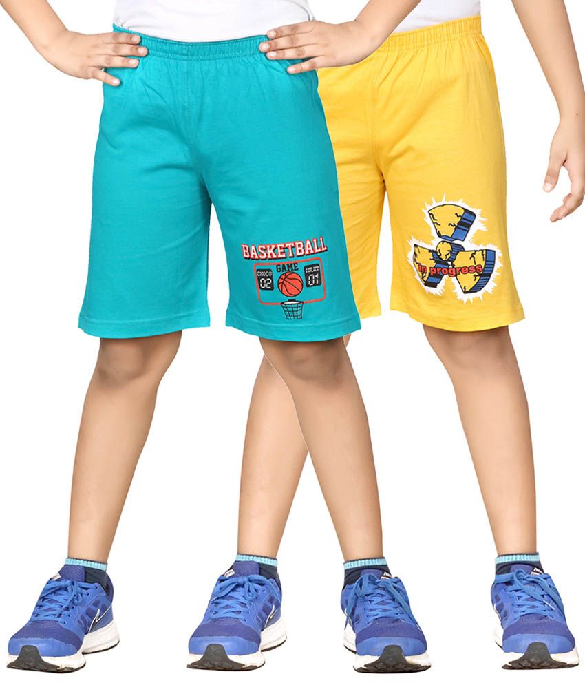     			Dongli Pack of 2 Cotton Shorts For Boys ( Multi )