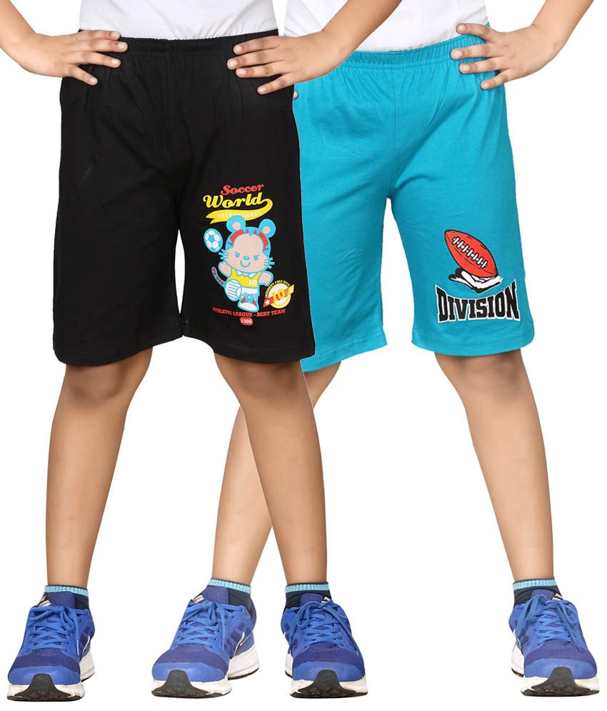     			Dongli Pack of 2 Cotton Shorts For Boys ( Multi )