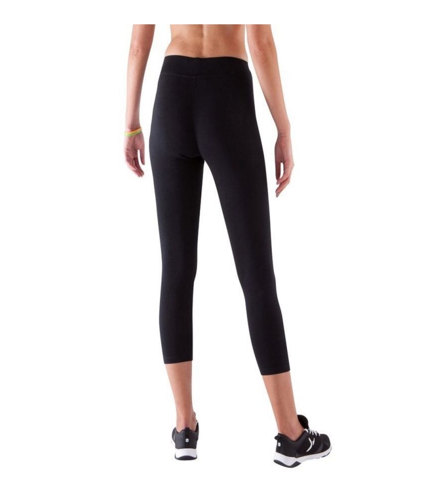 Domyos S500 Breathable Synthetic Cropped Leggings Girls