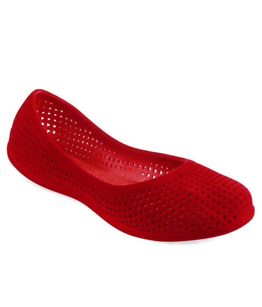     			Shoe Lab Red Ballerinas