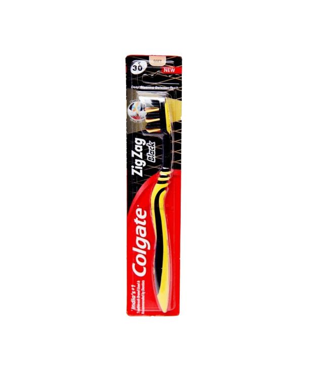 colgate zigzag black soft toothbrush