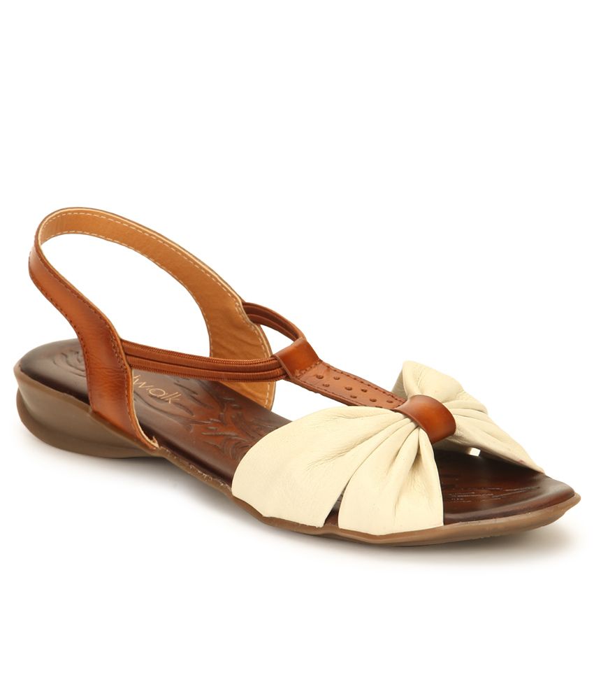 white slip on flat sandals