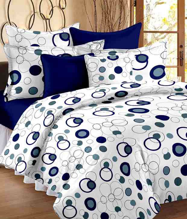     			Story@Home 152 TC 100% Cotton White King Size Bedsheet With 2 Pillow Covers