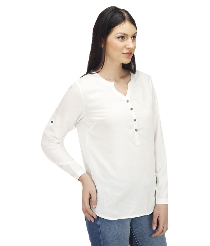 white rayon shirt