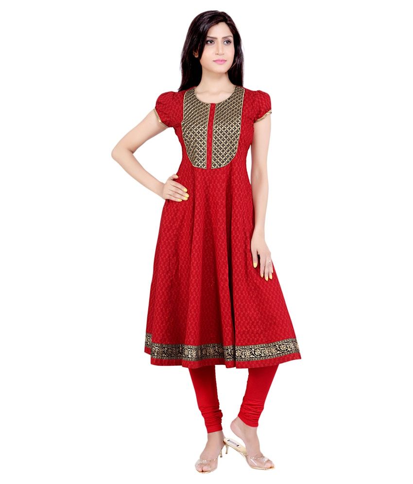 anarkali cotton kurti