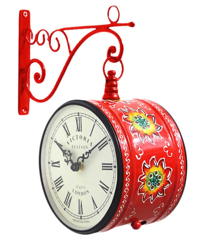 Medieval India Red Wall Clock Buy Medieval India Red Wall Clock at