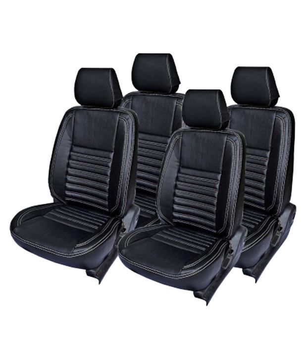 Musicar Black Leatherite Seat Covers for Hyundai Eon Buy Musicar Black