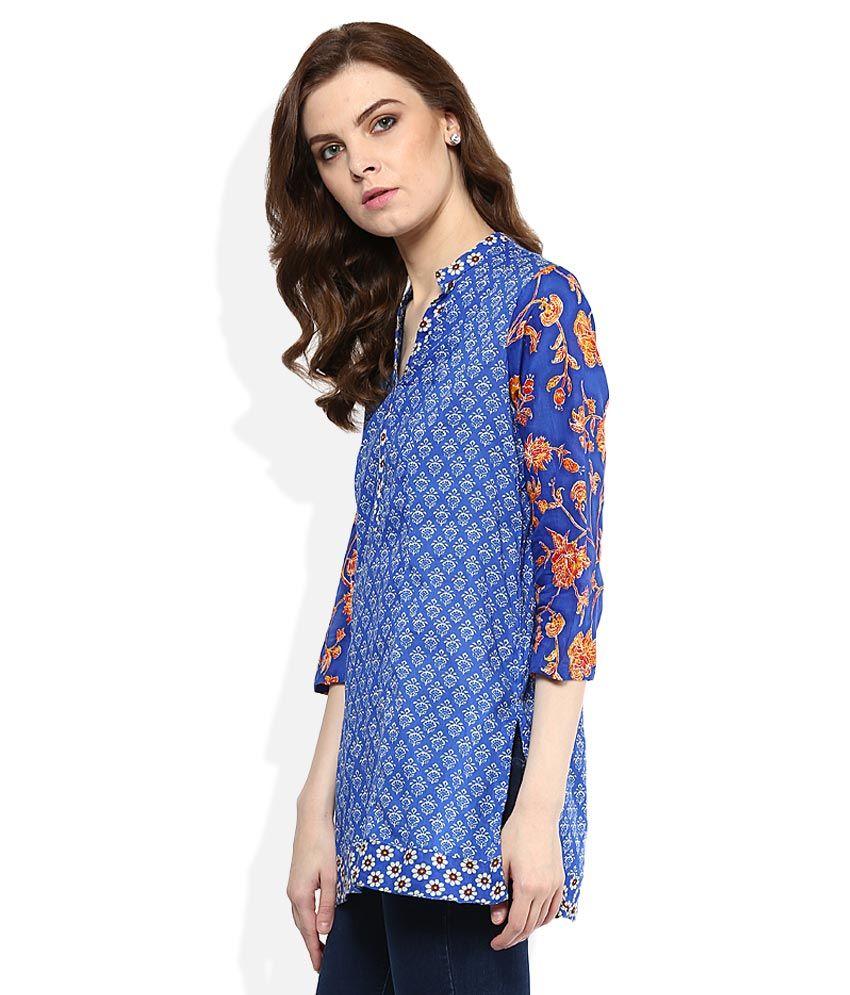 Biba Blue Bright Top - Buy Biba Blue Bright Top Online at Best Prices ...