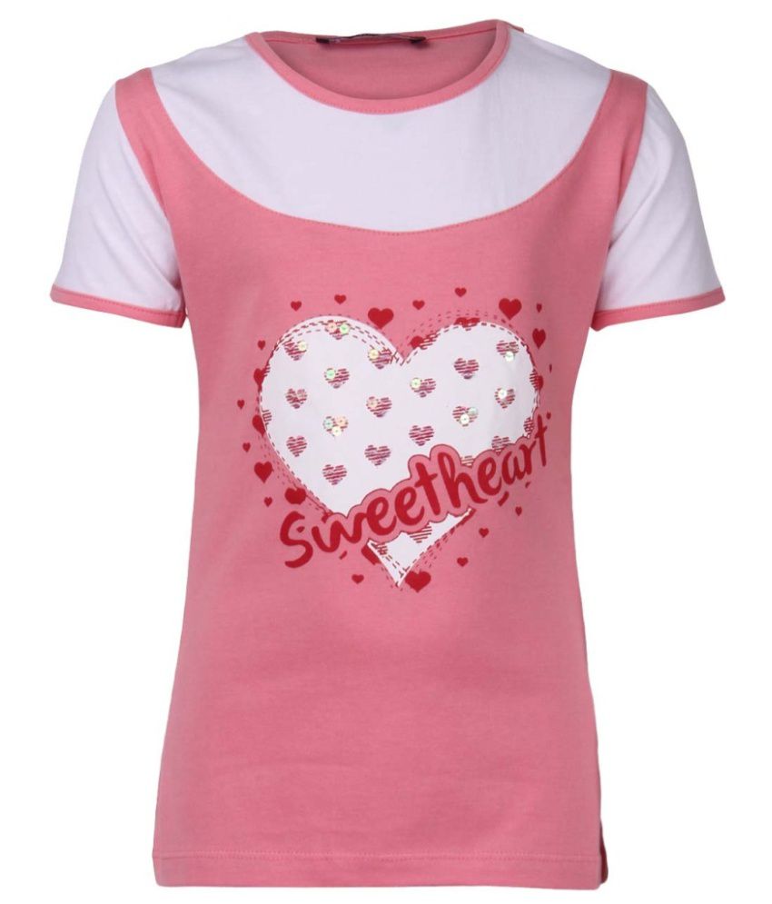     			Cool Quotient Pink and White Cotton Top