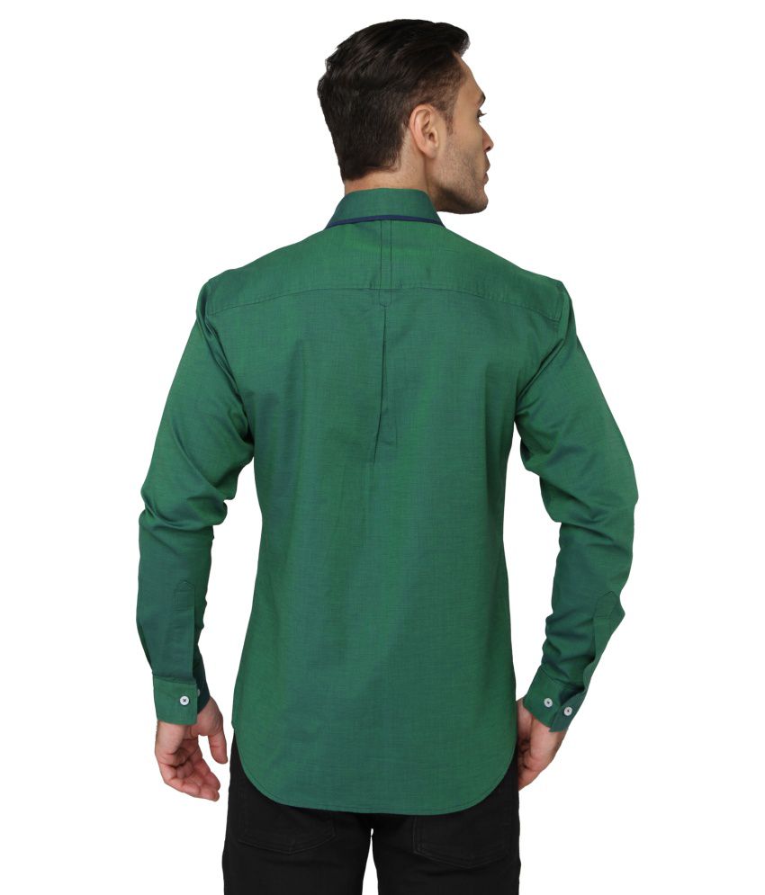 Bluvior Green Casuals Slim Fit Shirt - Buy Bluvior Green Casuals Slim ...