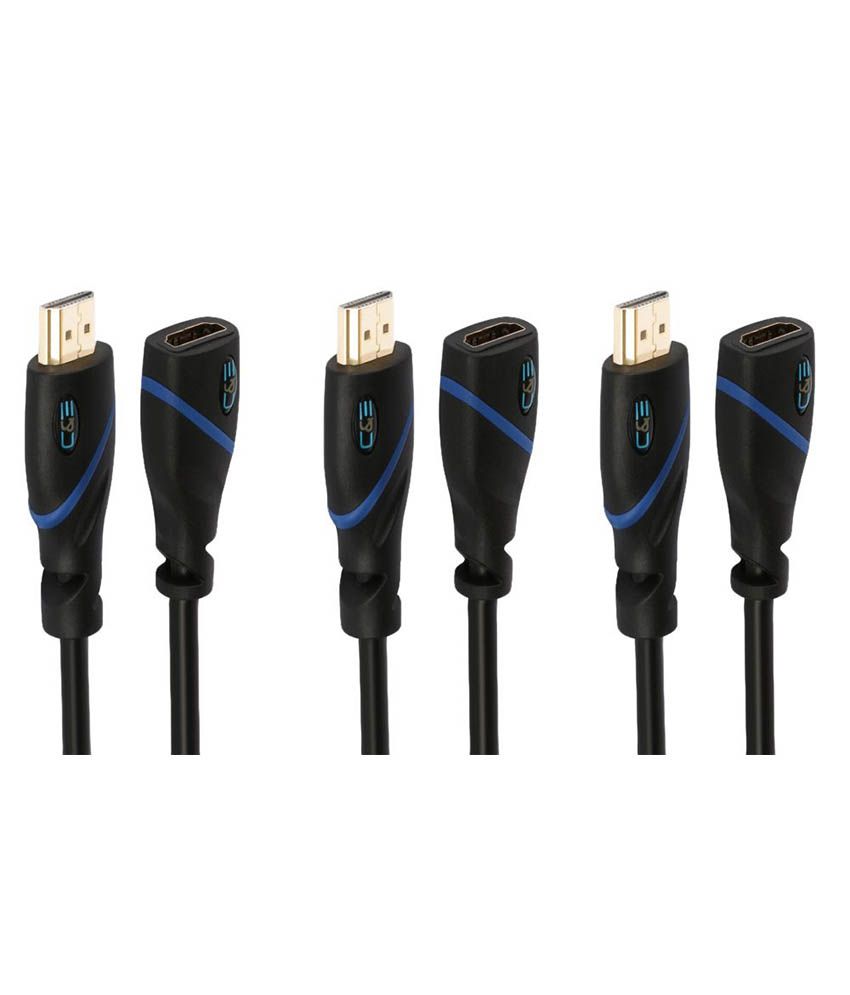 Buy C&E CNE498596 HDMI Extension Cable Pack of 3 Online at Best Price