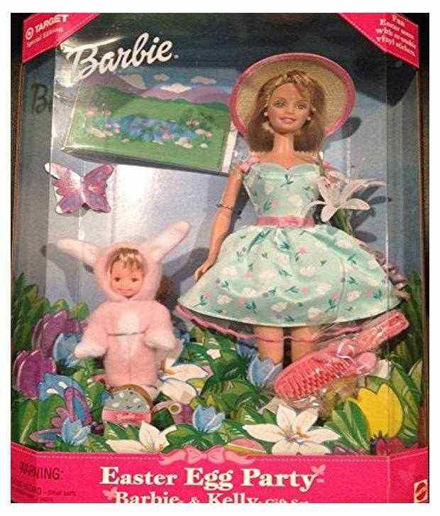 Barbie Easter Egg Party Barbie And Kelly Set With Re-Usable Vinyl