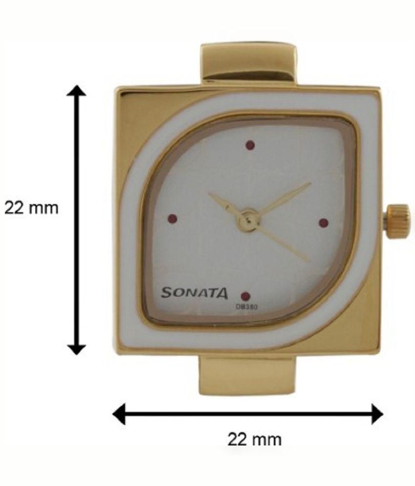 sonata white watch