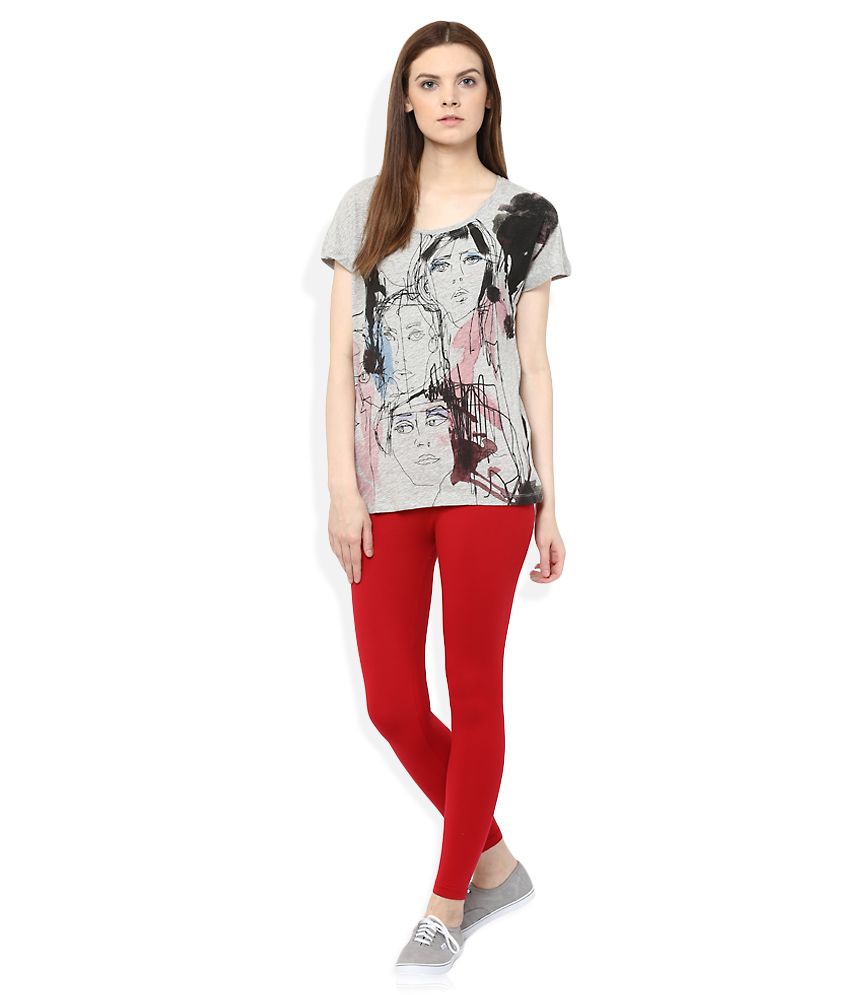 Ajile By Pantaloons Red Skinny Fit Leggings Buy Ajile By Pantaloons Red Skinny Fit Leggings