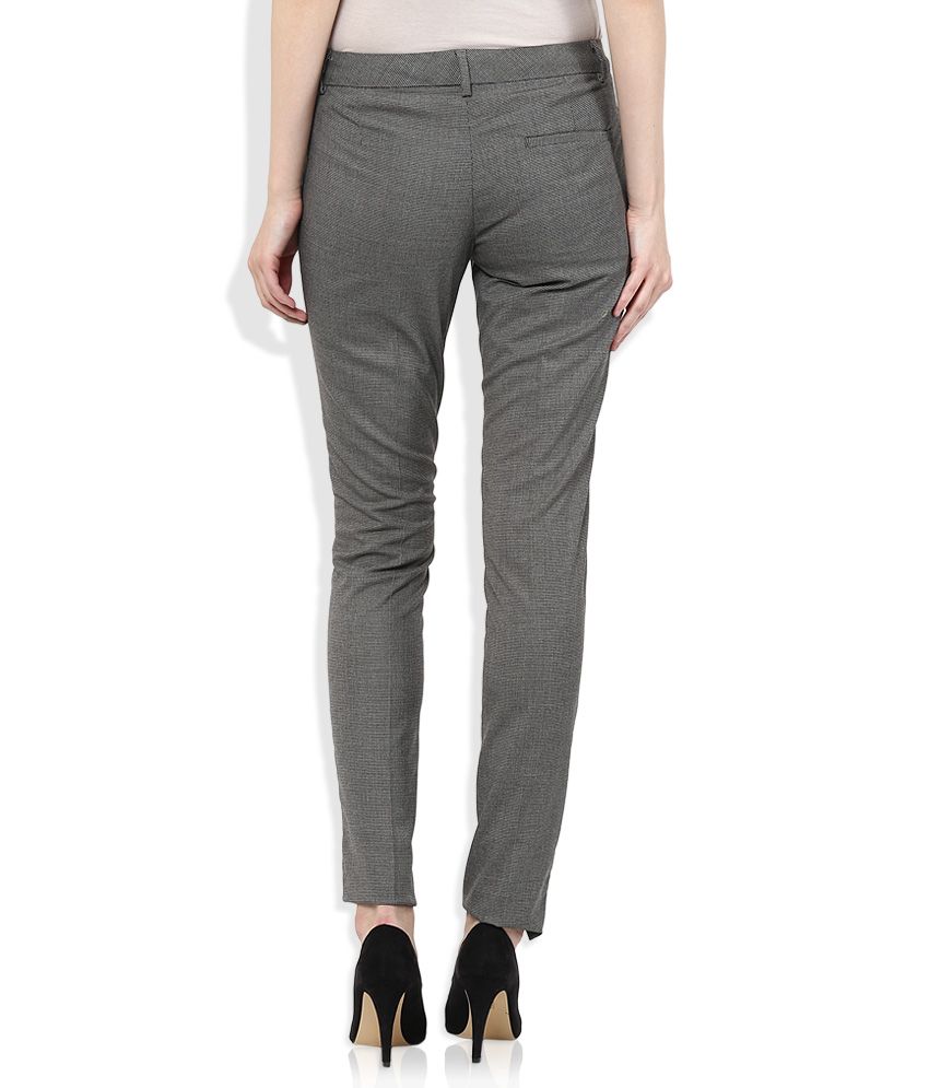 Annabelle By Pantaloons Gray Slim Fit Trousers - Buy Annabelle By  Pantaloons Gray Slim Fit Trousers Online at Best Prices in India on Snapdeal