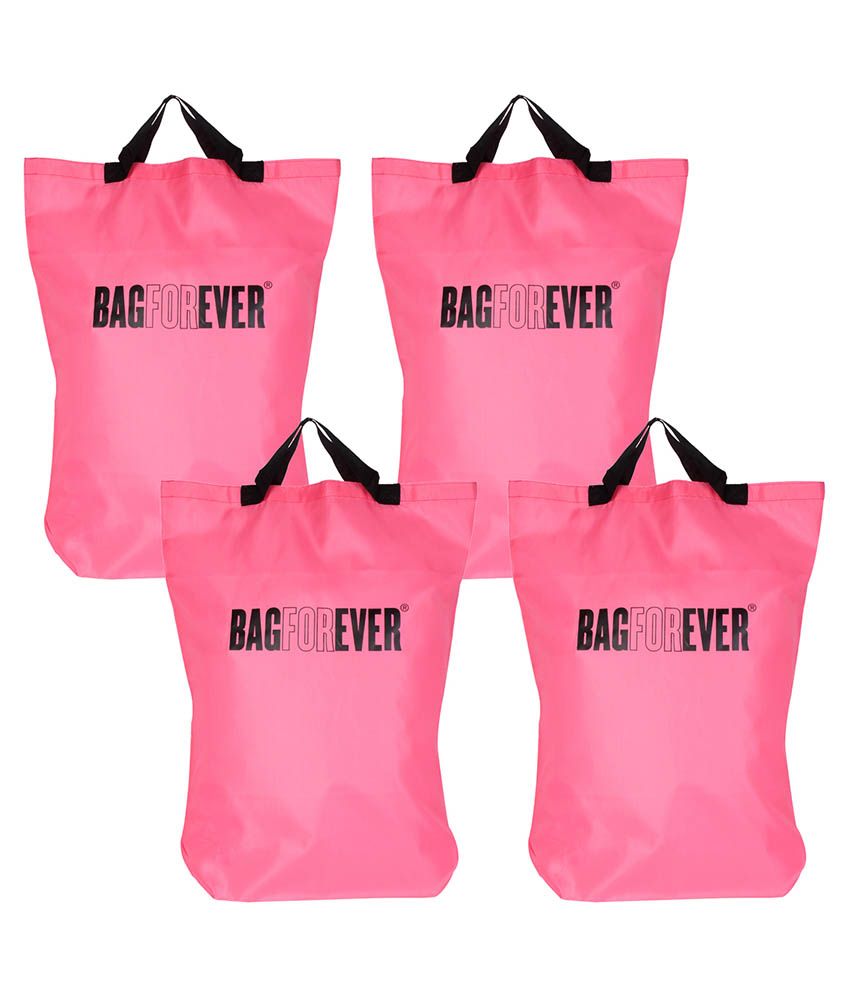 Bagforever Pink Shopping Bags Pack Of 4 Buy Bagforever Pink