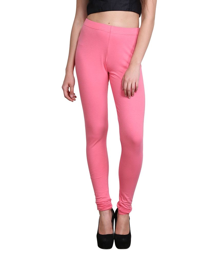 MNW Pink Cotton Lycra Leggings Price in India Buy MNW Pink Cotton