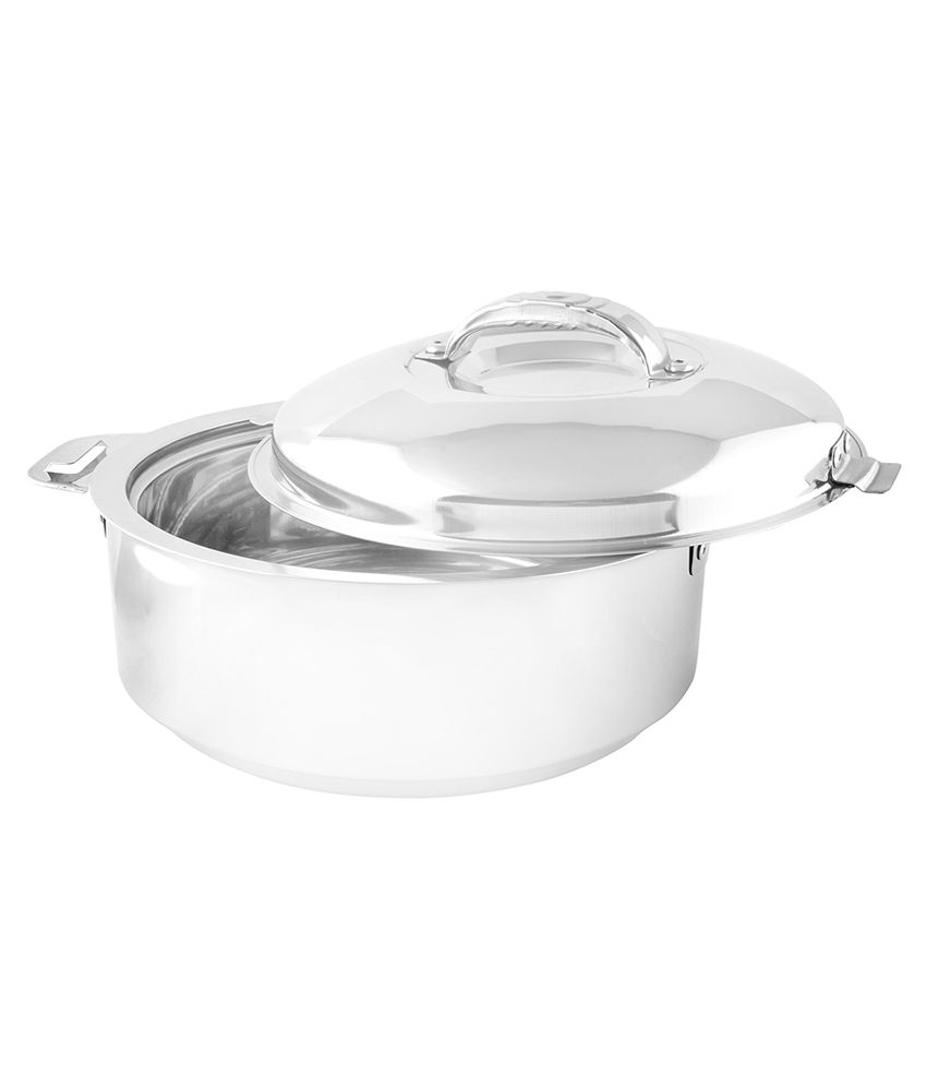 Taluka Silver Stainless Steel Hot Casserole - 3500 ml: Buy Online at