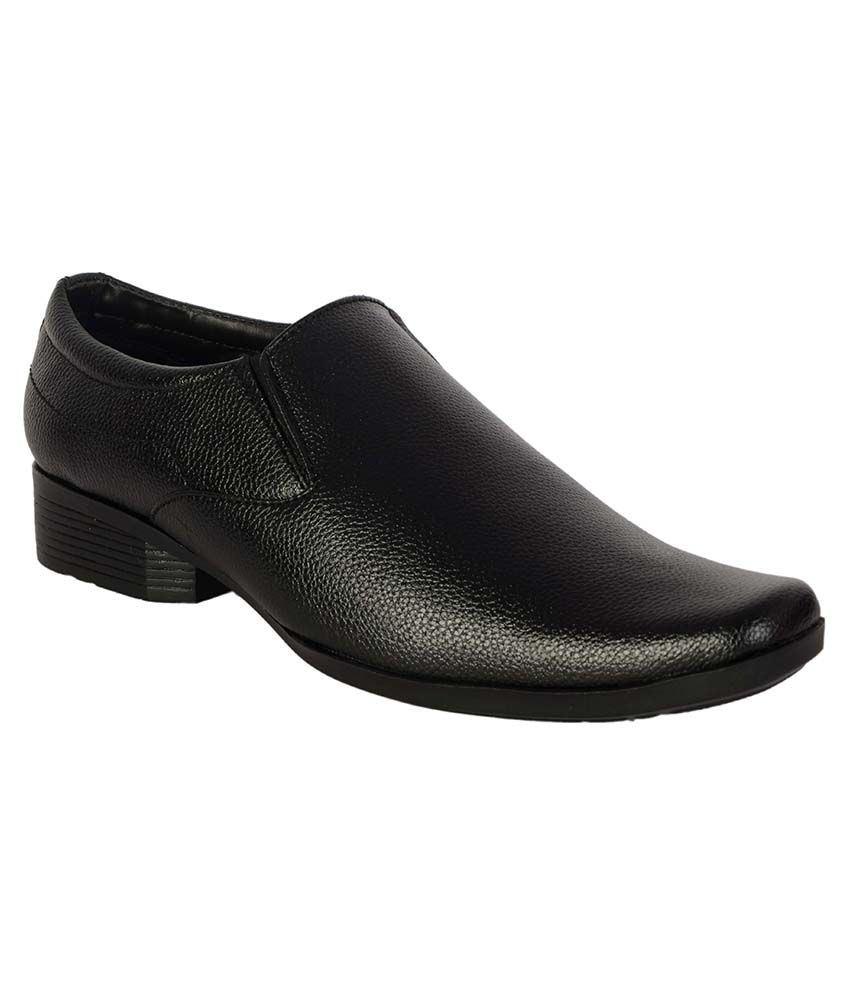     			George Adam Black Formal Shoes