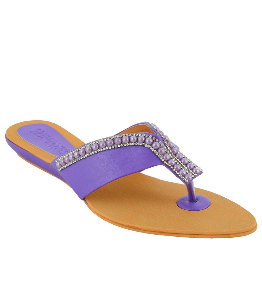 purple flats with ankle strap