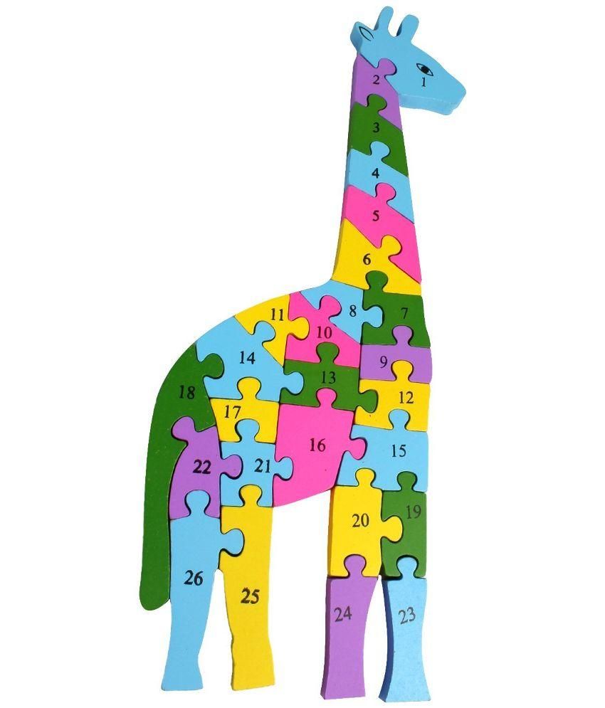 giraffe alphabet and number puzzle