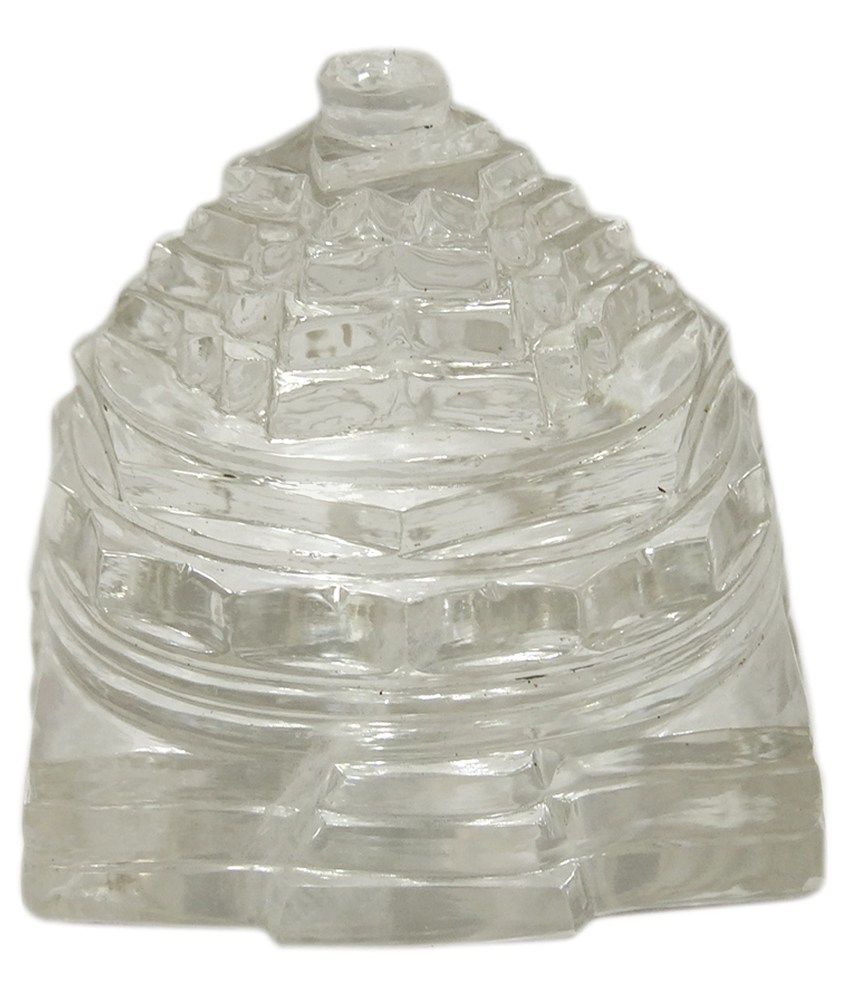     			SS Murti Fengshui Sphatik Crystal Stone Vaastu Shree Yantra 3 Cm