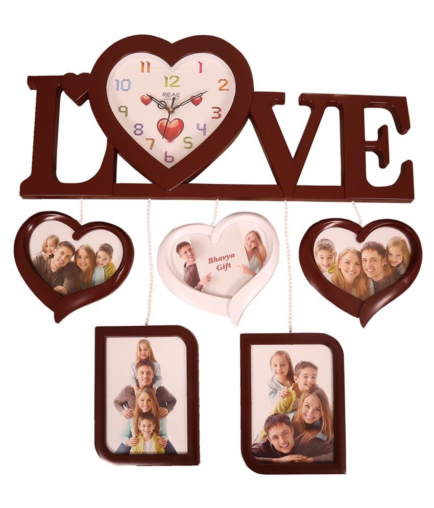 Dadu Enterprise Brown Wooden Love Wall Clock With Photo Frame Buy Dadu Enterprise Brown Wooden Love Wall Clock With Photo Frame At Best Price In India On Snapdeal