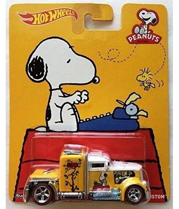 Hot Wheels Snoopy Peanuts Yellow Convoy custom Rare and hard to find