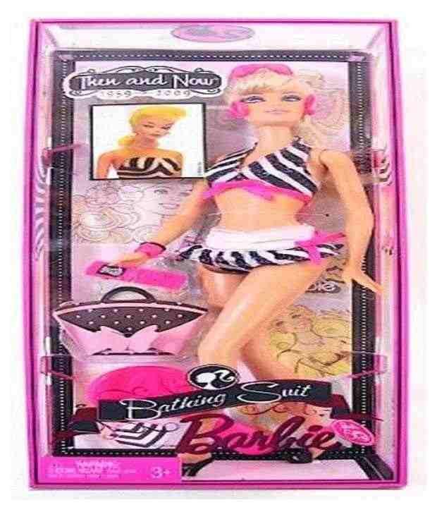 then and now bathing suit barbie