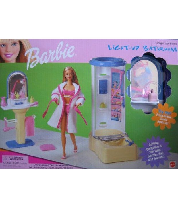 barbie in bathroom