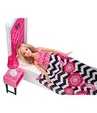 barbie doll in bedroom