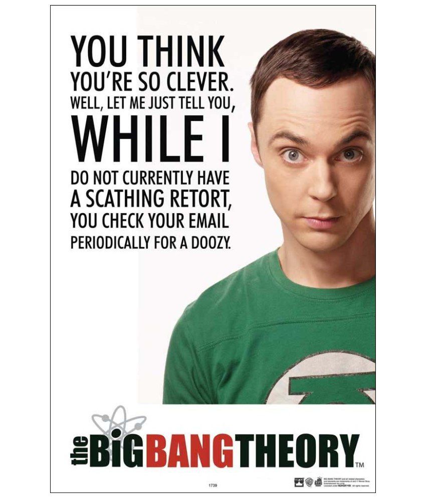 Hungover Sheldon Quote The Big Band Theory Artwork Special Paper Poster ...
