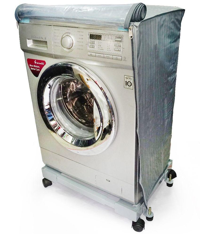     			Aditya Single PVC 5.5-6.5 kg Front Loading Grey Washing Machine Covers